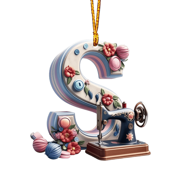 Beautiful Sewing Letter Shaped Ornament