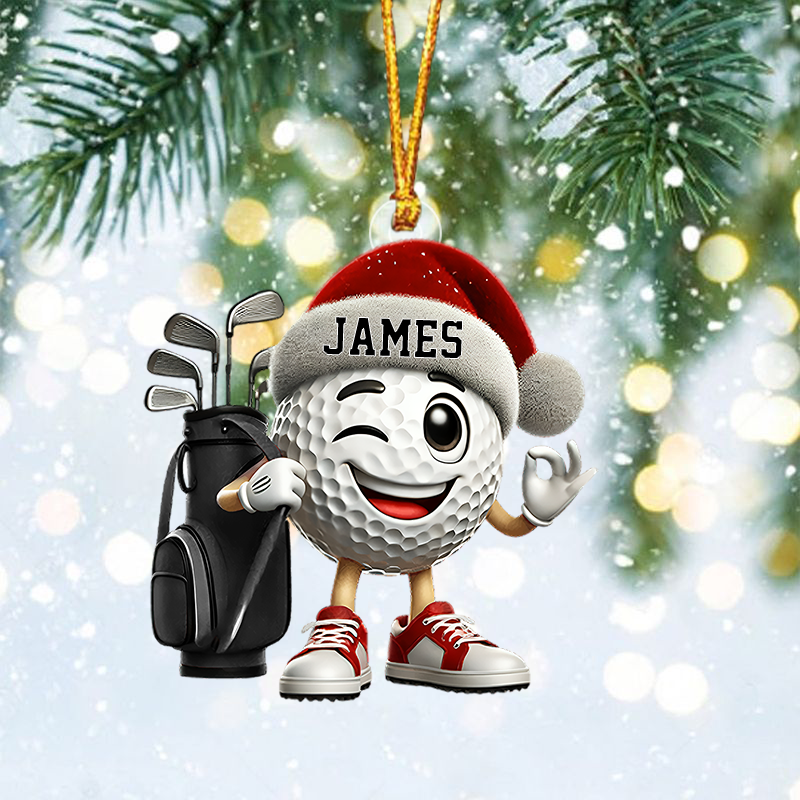 Golf Player Home Decor Christmas Ornament Personalized Ornament