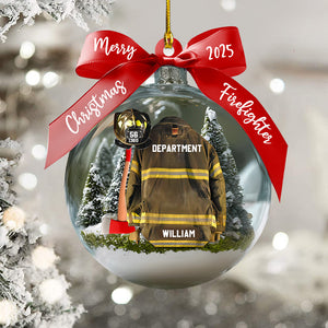 Firefighter Helmet Armor Personalized Ornament Gifts For Fireman