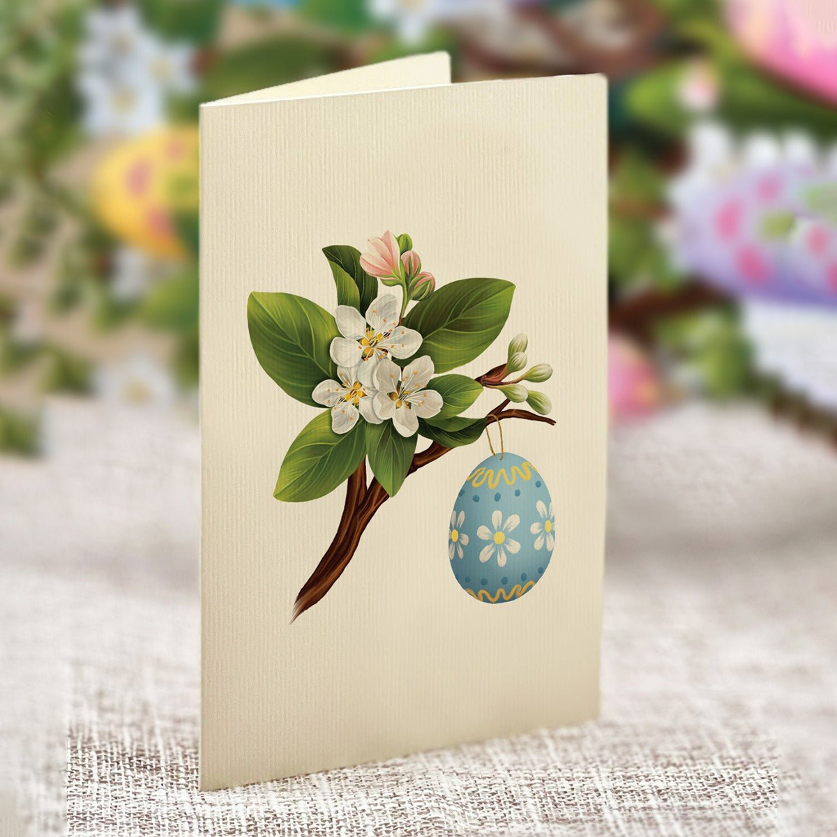Easter Egg Tree,Bunny Pop up Easter Egg Tree Blessing Card