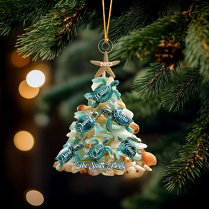 Merry Christmas - Personalized Family Custom Shaped Acrylic Ornament