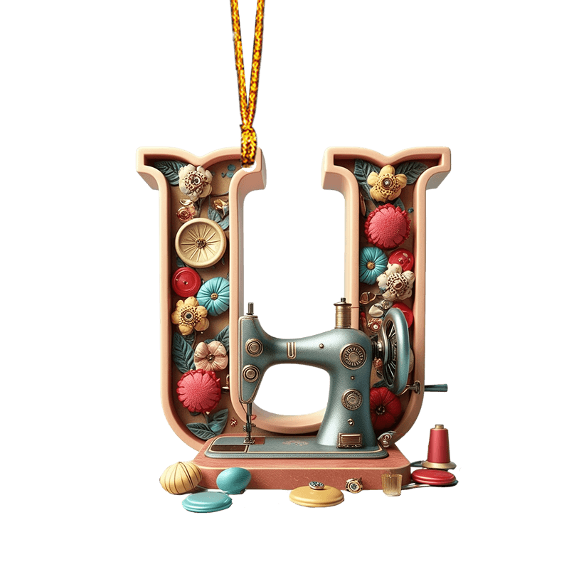 Beautiful Sewing Letter Shaped Ornament