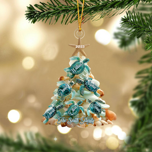 Merry Christmas - Personalized Family Custom Shaped Acrylic Ornament