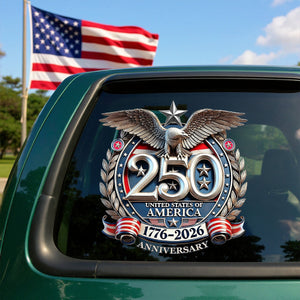 USA Eagles 250th Anniversary Semiquincentennial 1776-2026 Car Window Decal Sticker