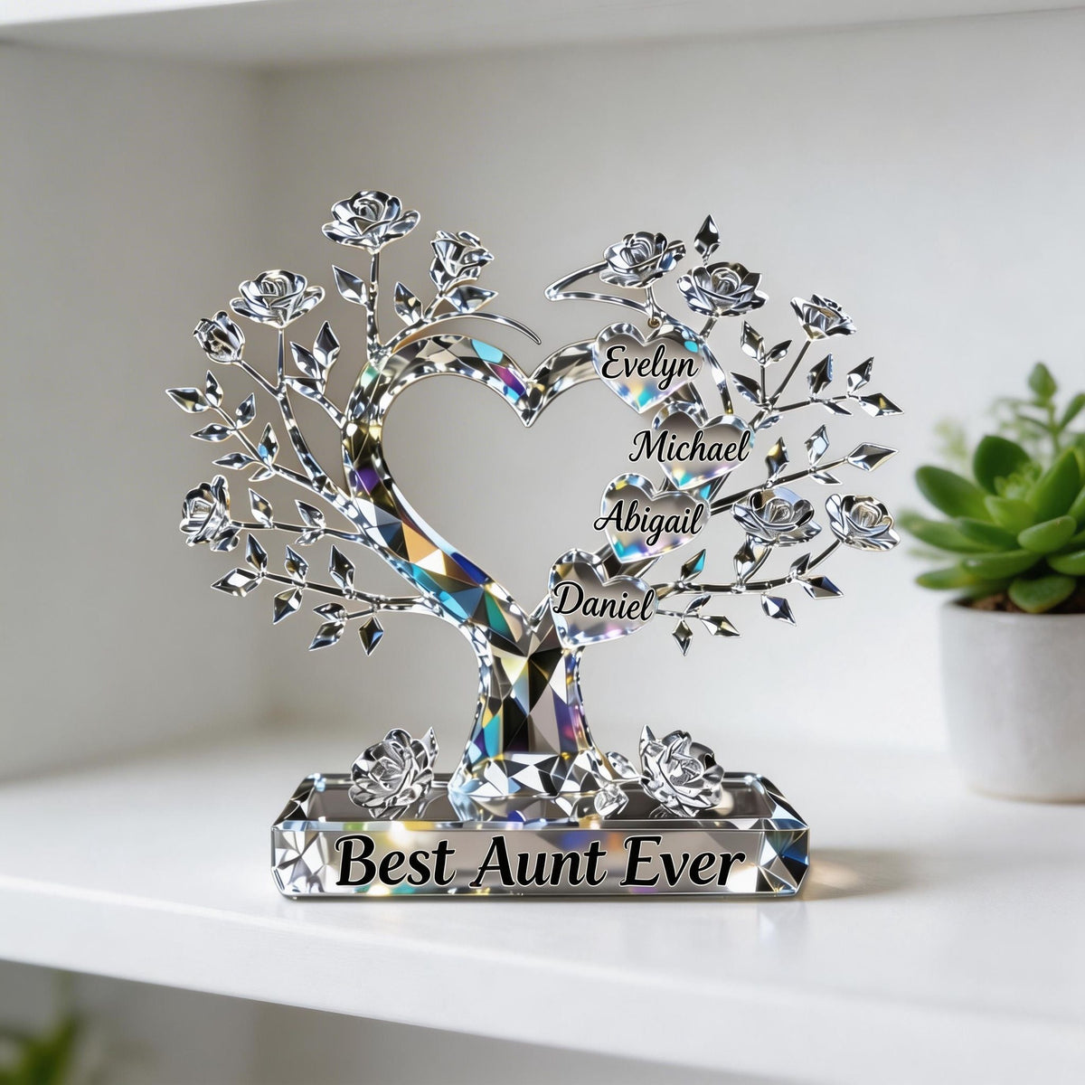 Best Gift For Mom, Grandma - Personalized Mother Custom Shaped Acrylic Plaque