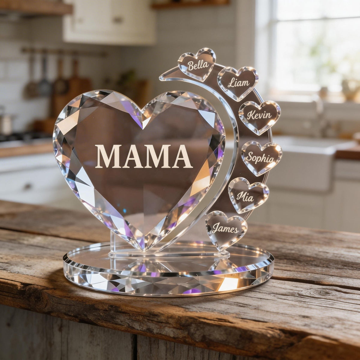 For the Mom Who Deserves It All – Personalized Custom Shaped Acrylic Plaque