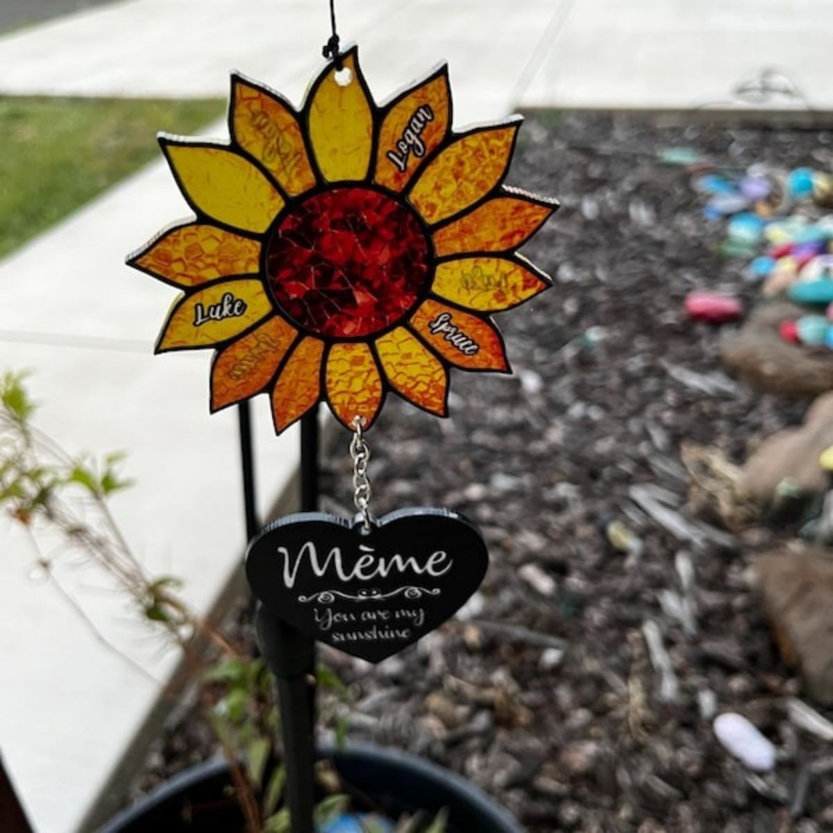 Personalized Nana Sunflower,You are My Sunshine Wind Chime