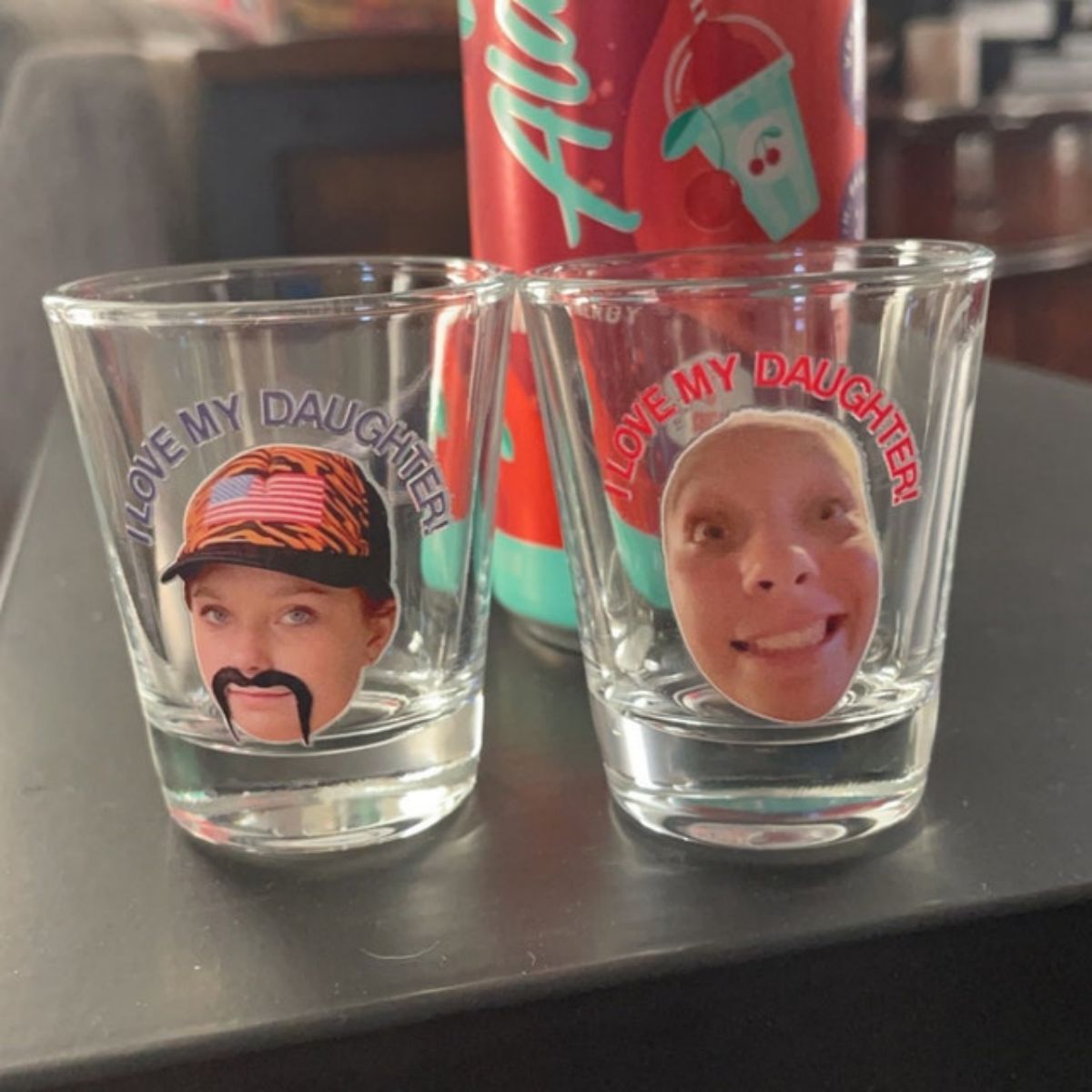 Personalized Custom Text Face Shot Glasses