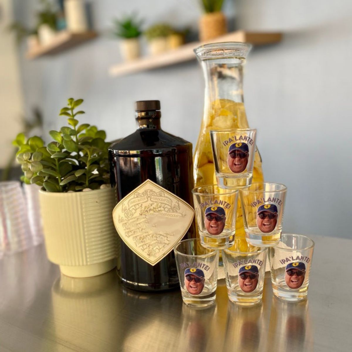 Personalized Custom Text Face Shot Glasses
