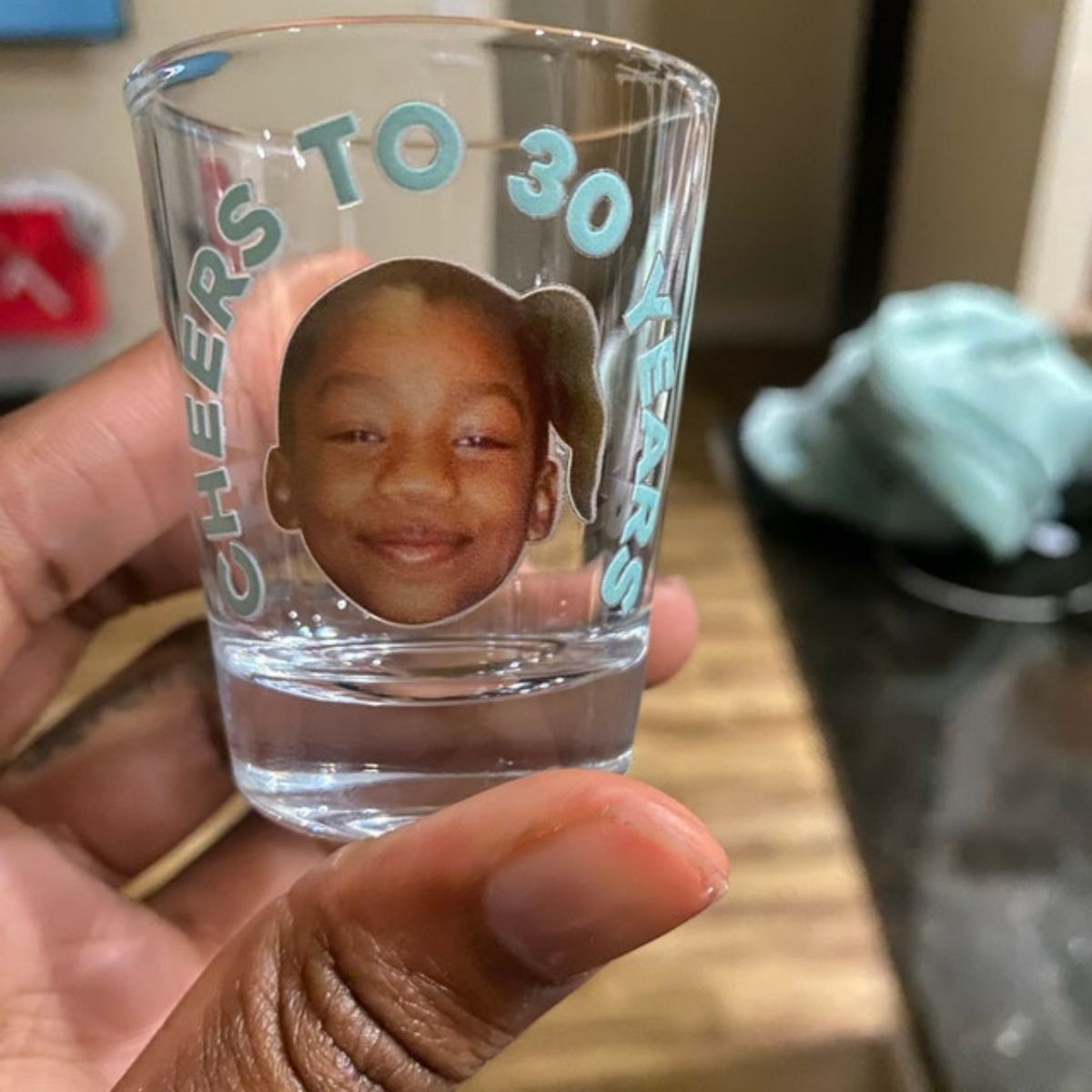 Personalized Custom Text Face Shot Glasses
