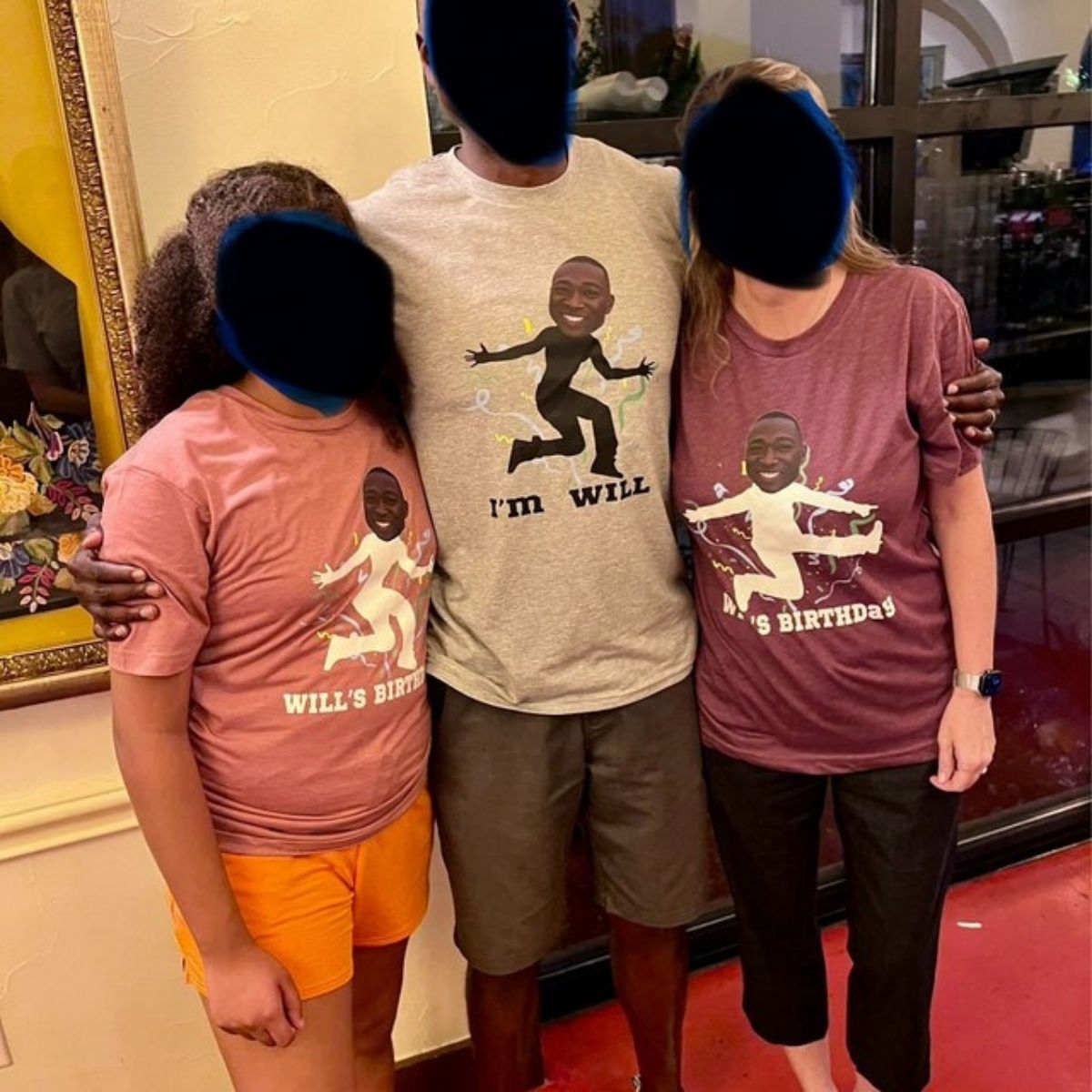 Funny Custom Face stick figures Birthday Party Group Personalized T-Shirt