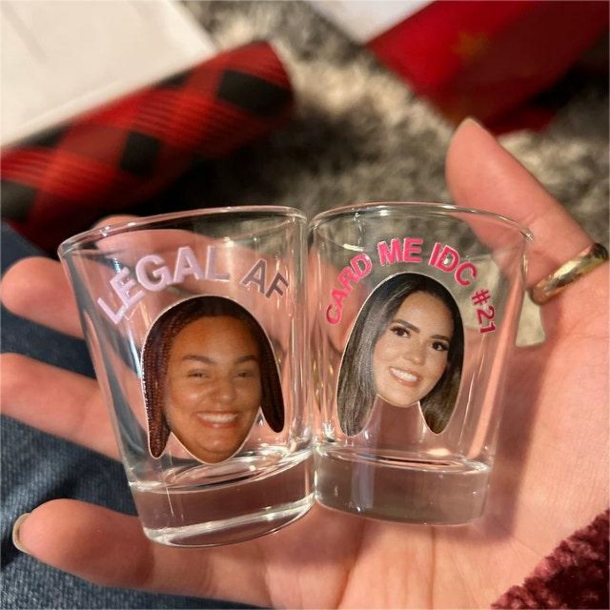 Personalized Custom Text Face Shot Glasses
