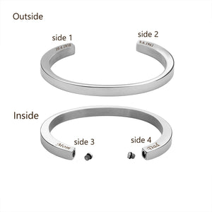 Personalized Double Chamber Memorial Ashes  Bracelet