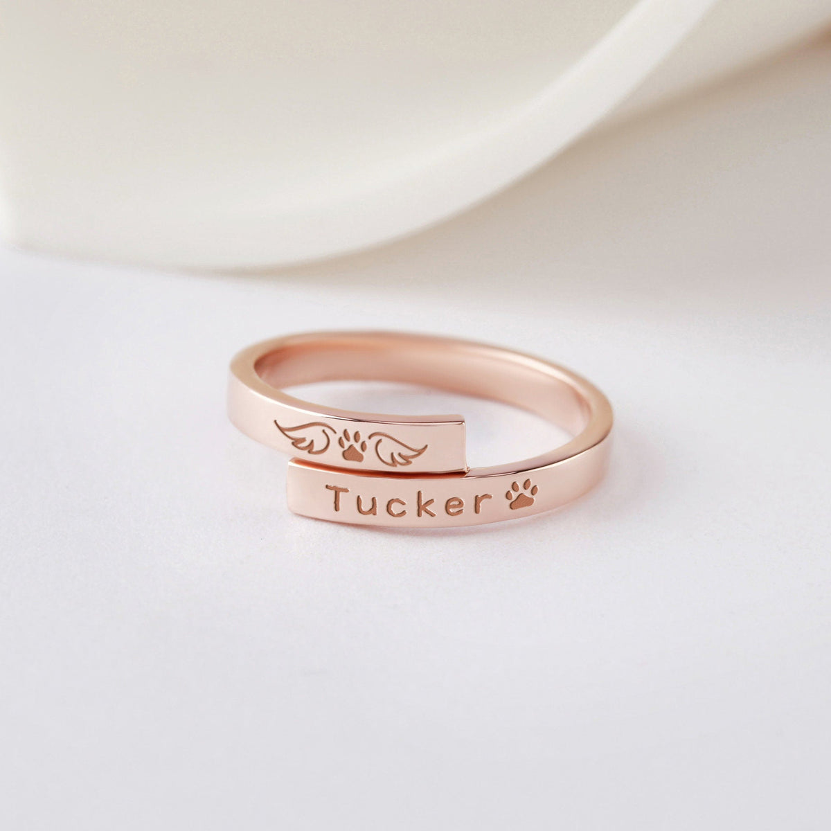Personalized Pet Name Ring Loss of Pet Gift