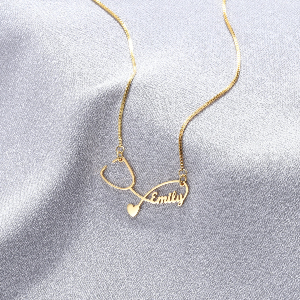 Personalized Nurse Stethoscope Necklace With Name - Ideal Graduation Gift For Medical Professionals