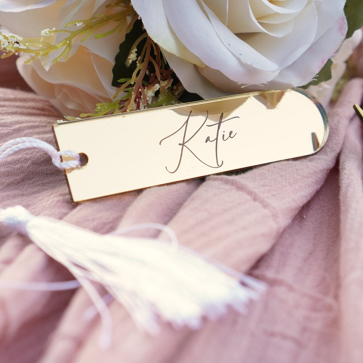Personalized Decorations Acrylic Bookmark Keyring Wedding Table Decor