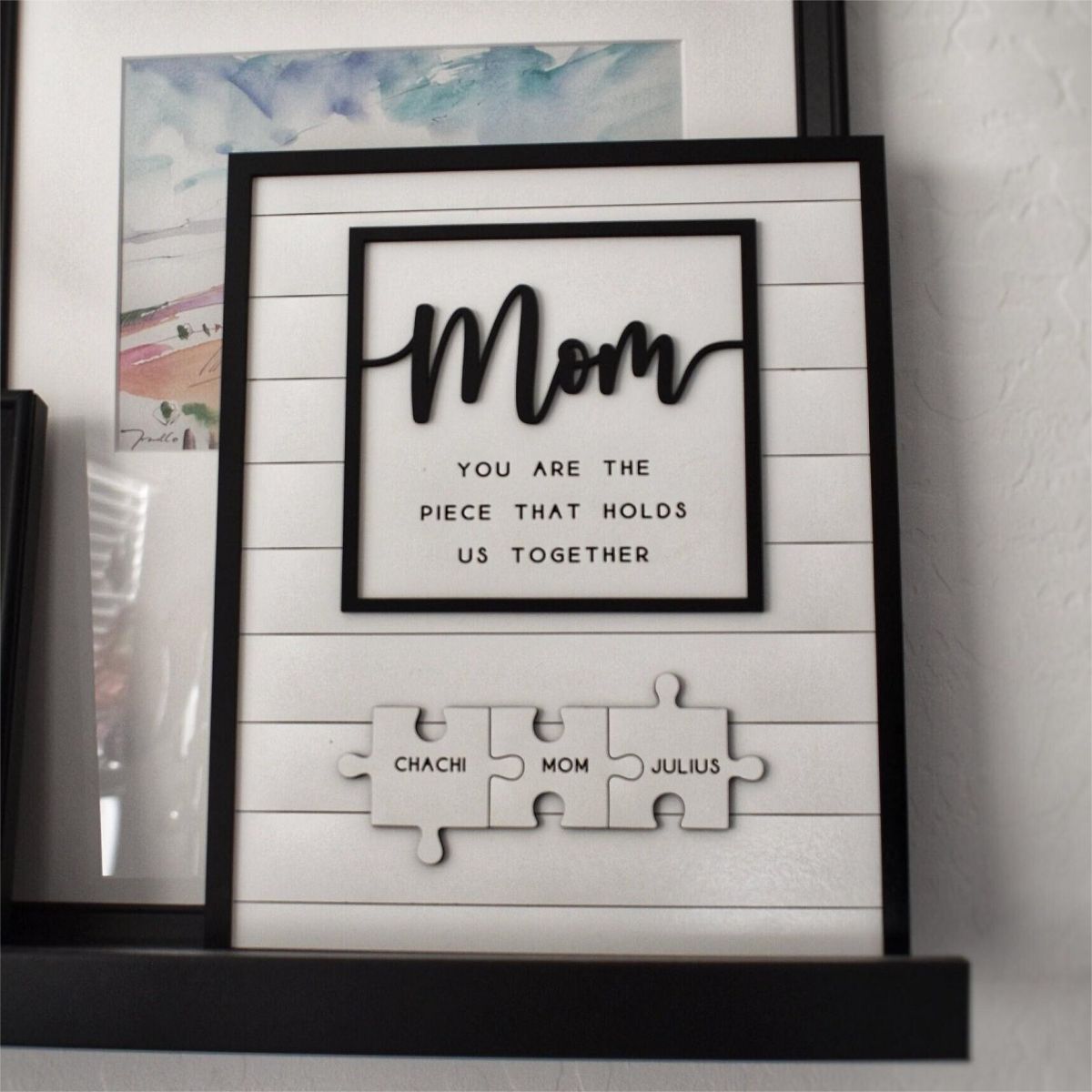 You are the Piece That Holds Us Together-Personalized Puzzle Plaque