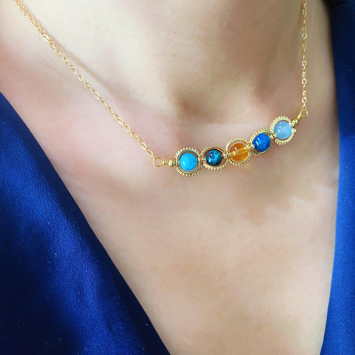 Zodiac Necklace Natural Astrology Jewelry Gift