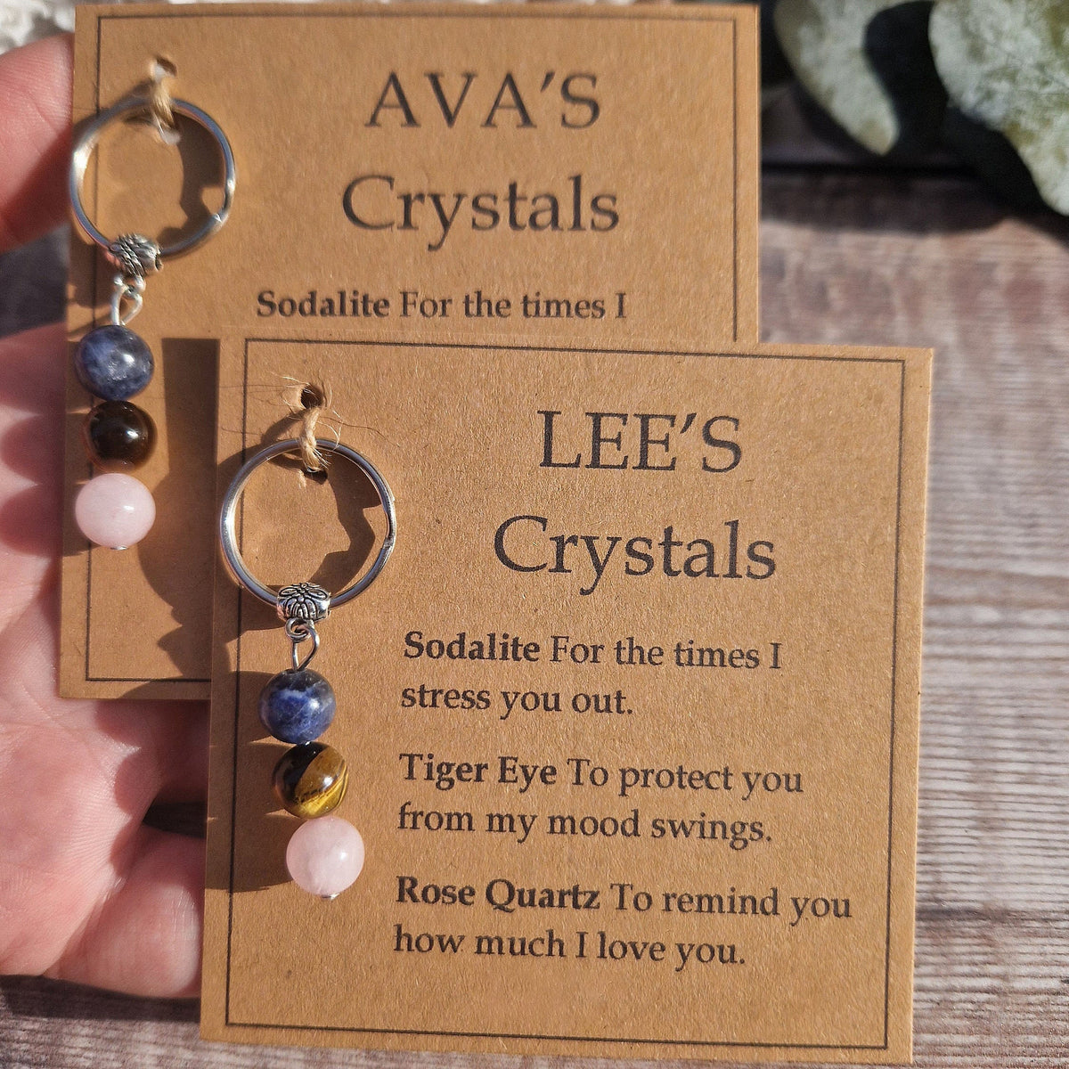 Personalised Card Crystal Gift For Him/Her, Crystal Keyring, Crystal Bracelet