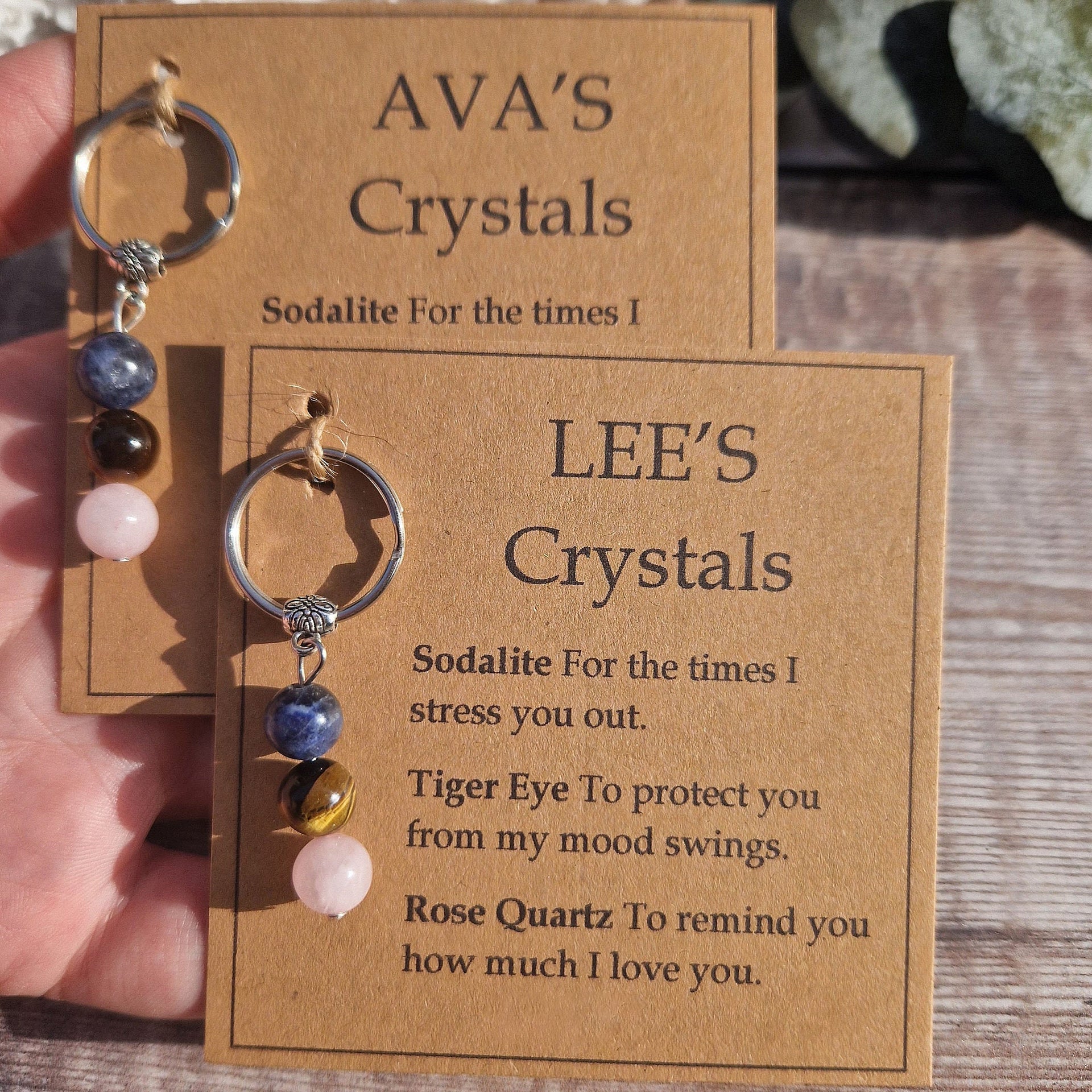 Personalised Card Crystal Gift For Him/Her, Crystal Keyring, Crystal Bracelet