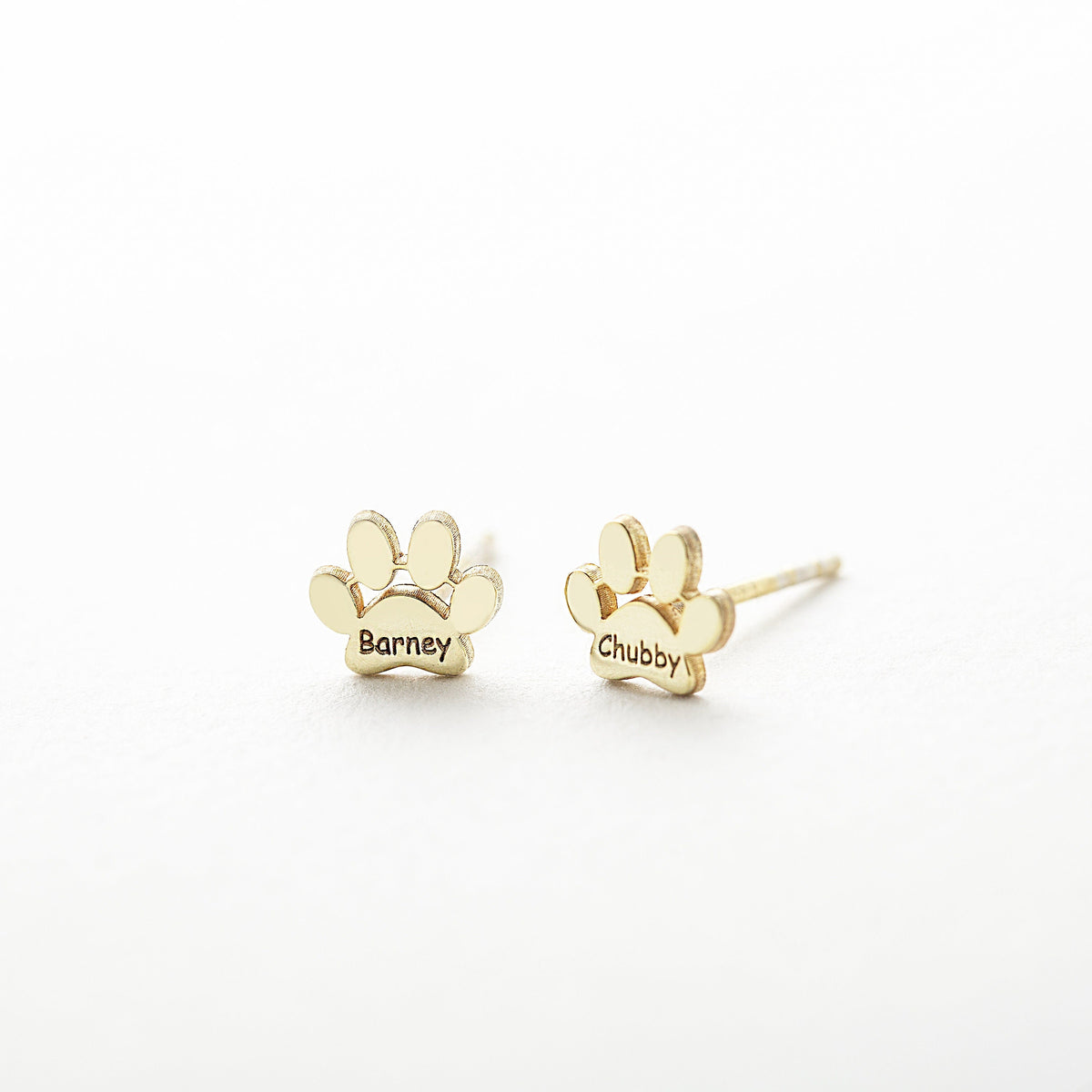 Personalized Paw Earrings, Gift for Pet Lovers, Pet Remembrance Studs
