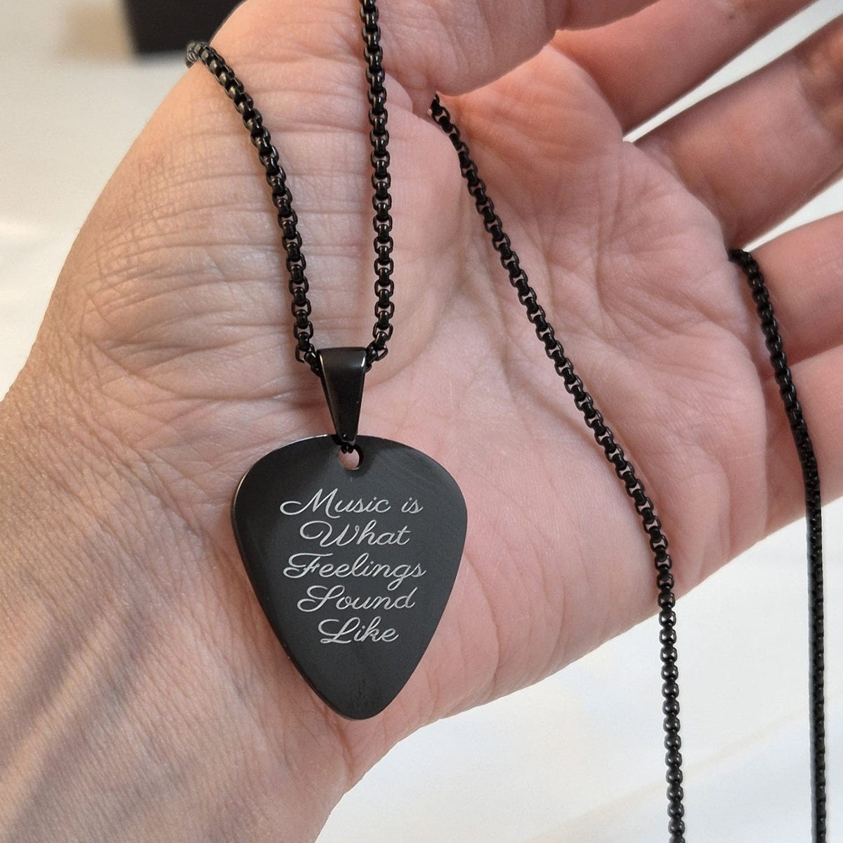 Personalized Guitar Pick Necklace