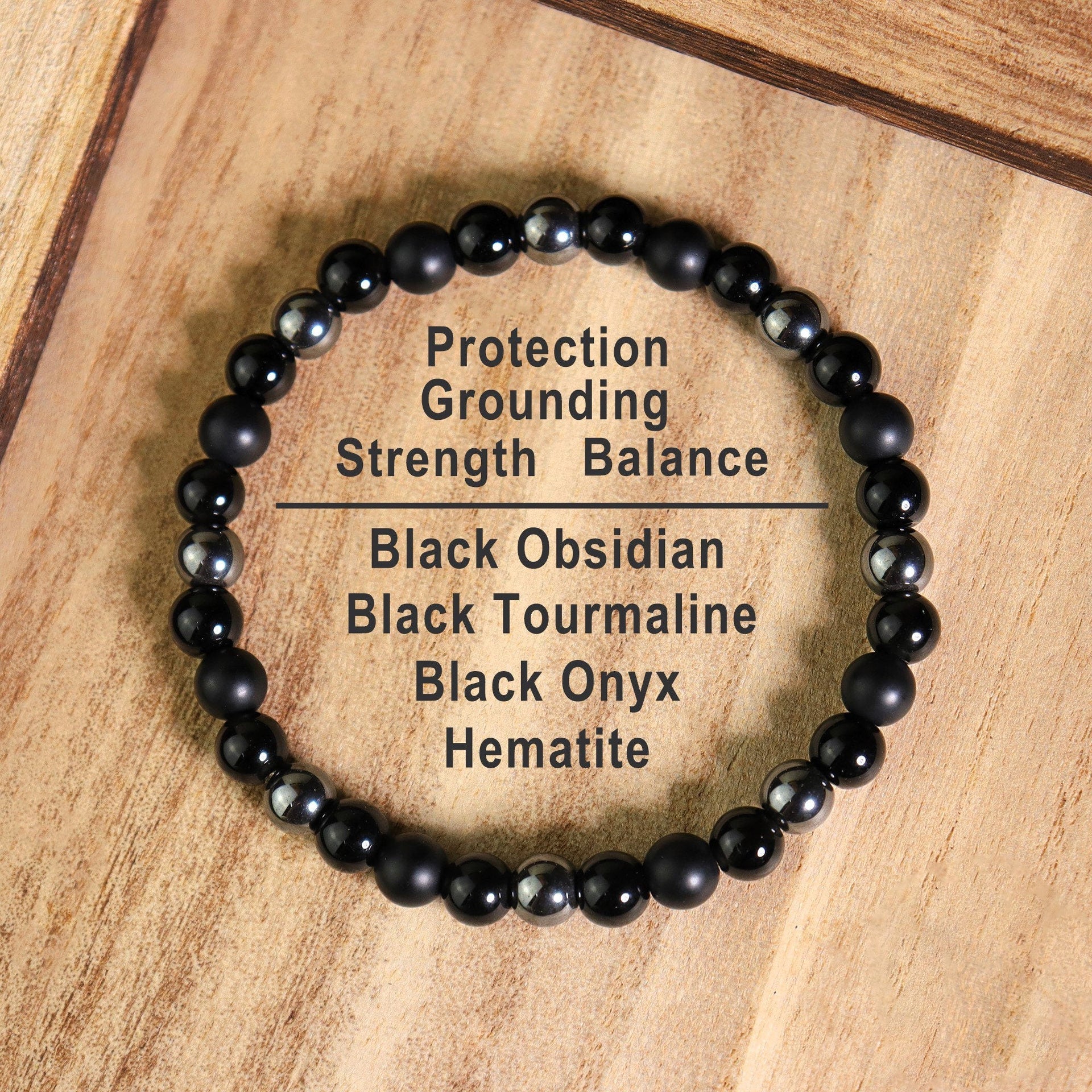 Triple protection bracelet, agate gold obsidian bracelet - Healing crystal bracelet
