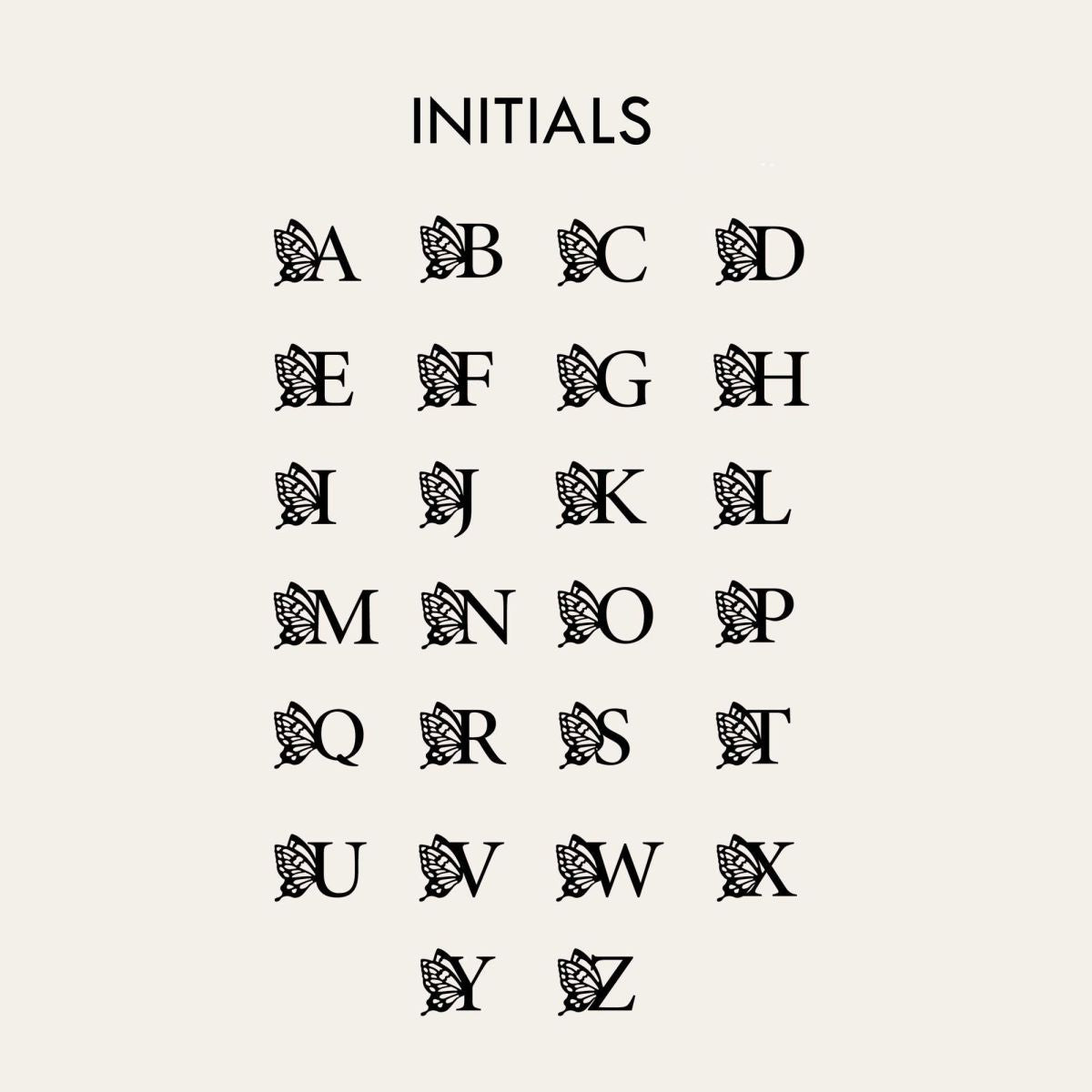 Personalized Initial Butterfly Necklace