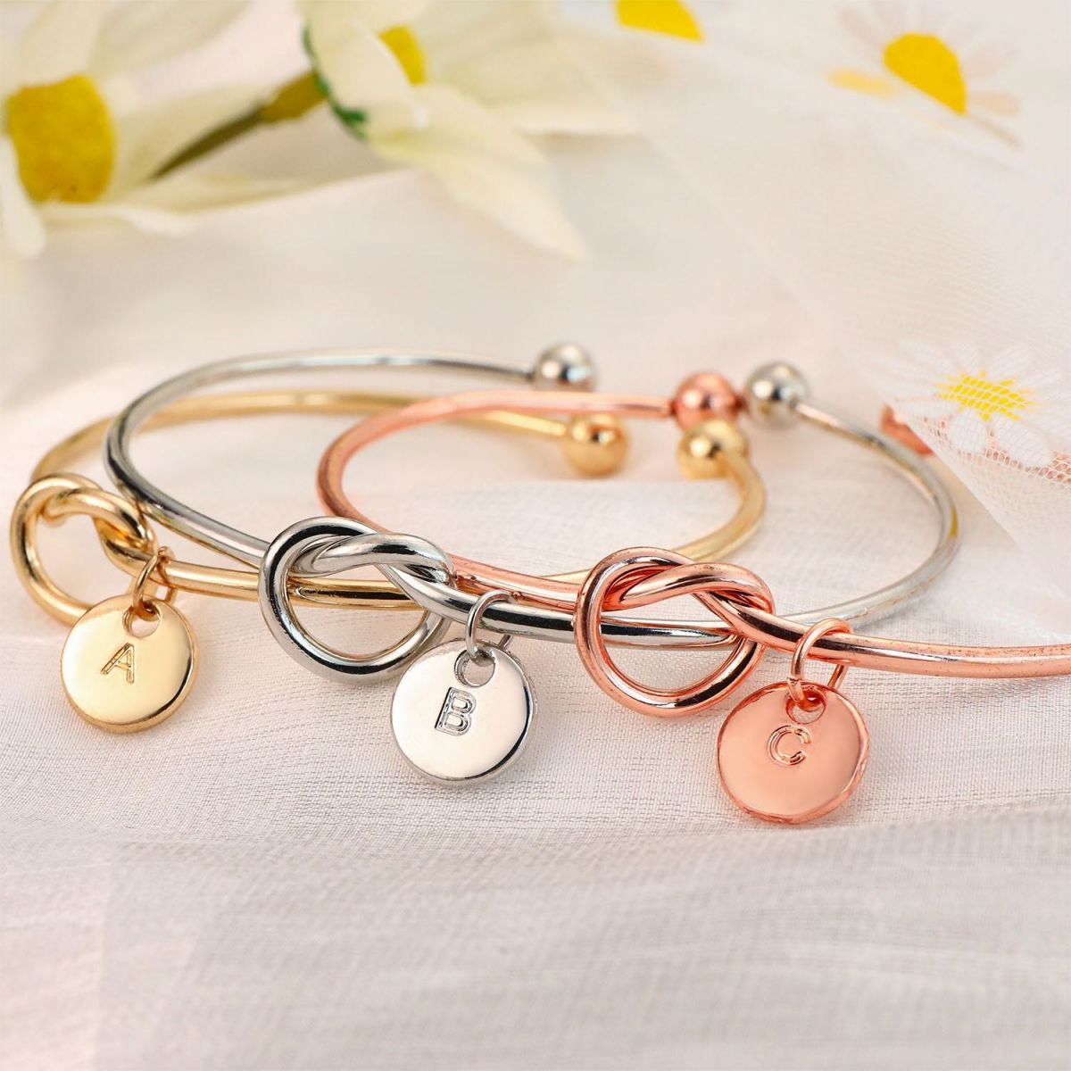 Personalized Custom Letter Tie the Knot Bracelet