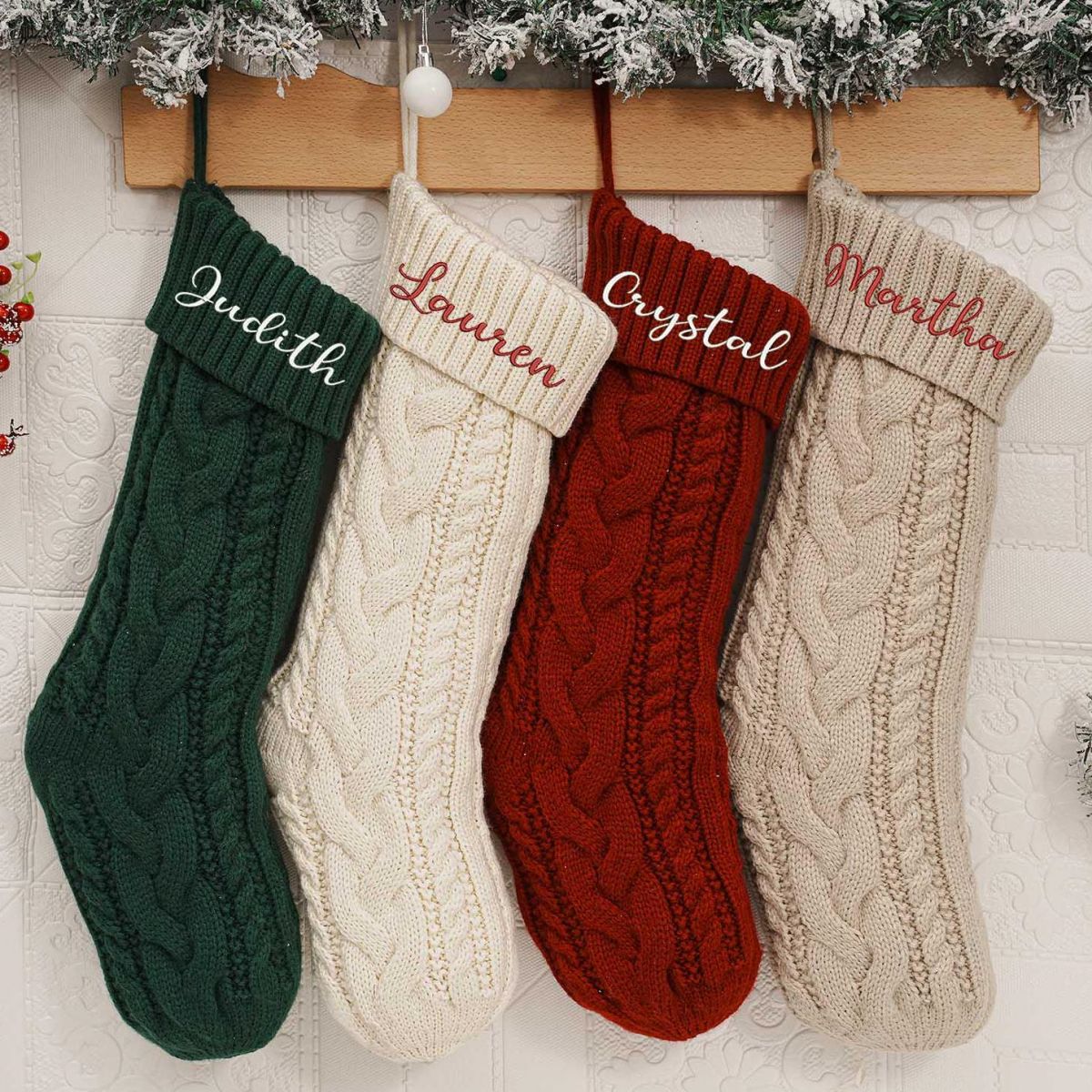 Personalized Embroidered  Knitted Christmas Stockings