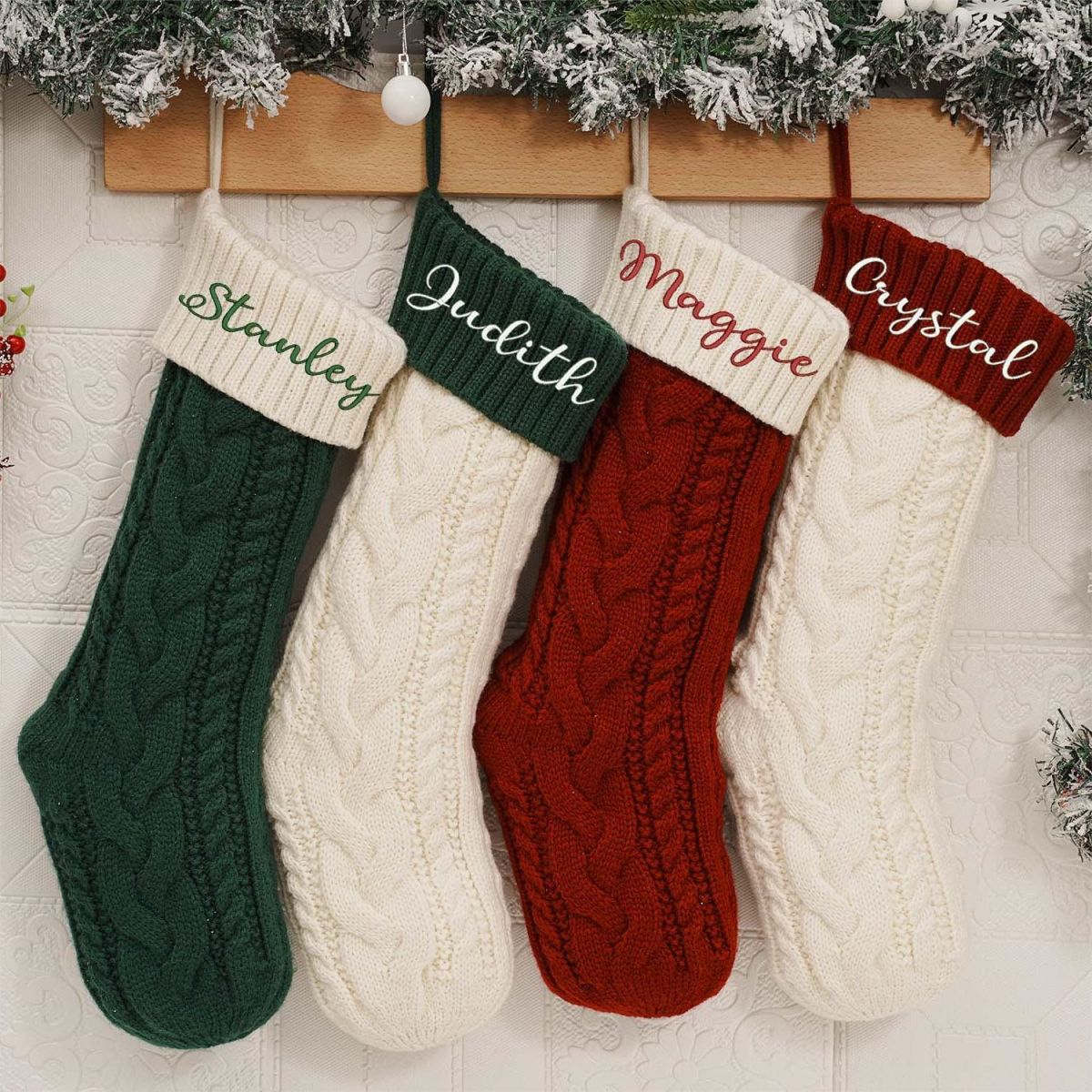 Personalized Embroidered  Knitted Christmas Stockings