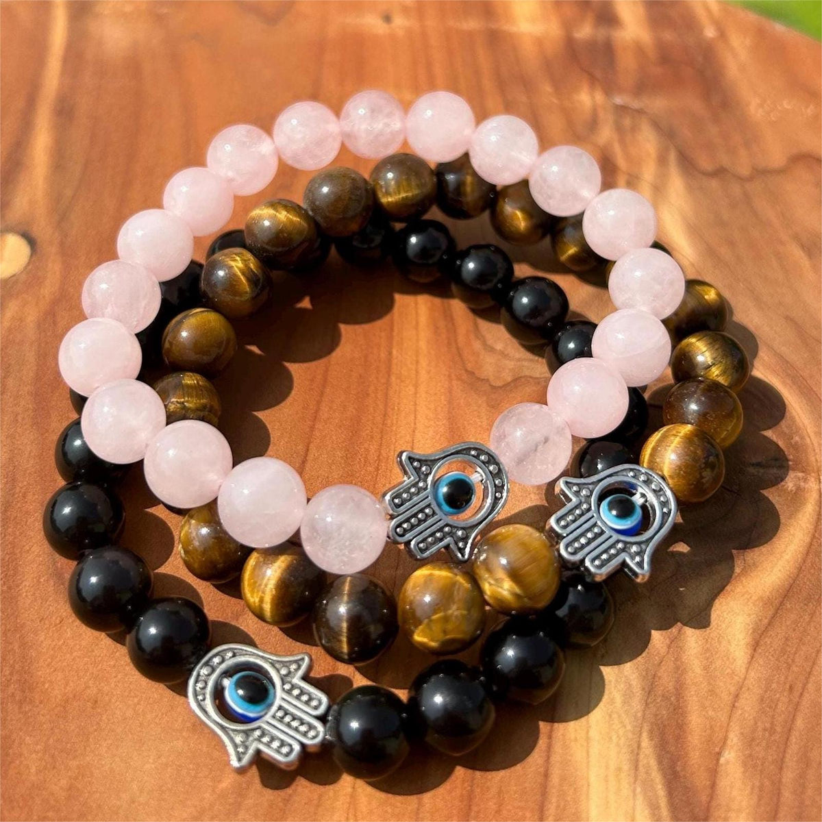 Evil Eye Elastic Bracelet,Crystal Bead Bracelet,Healing Crystals