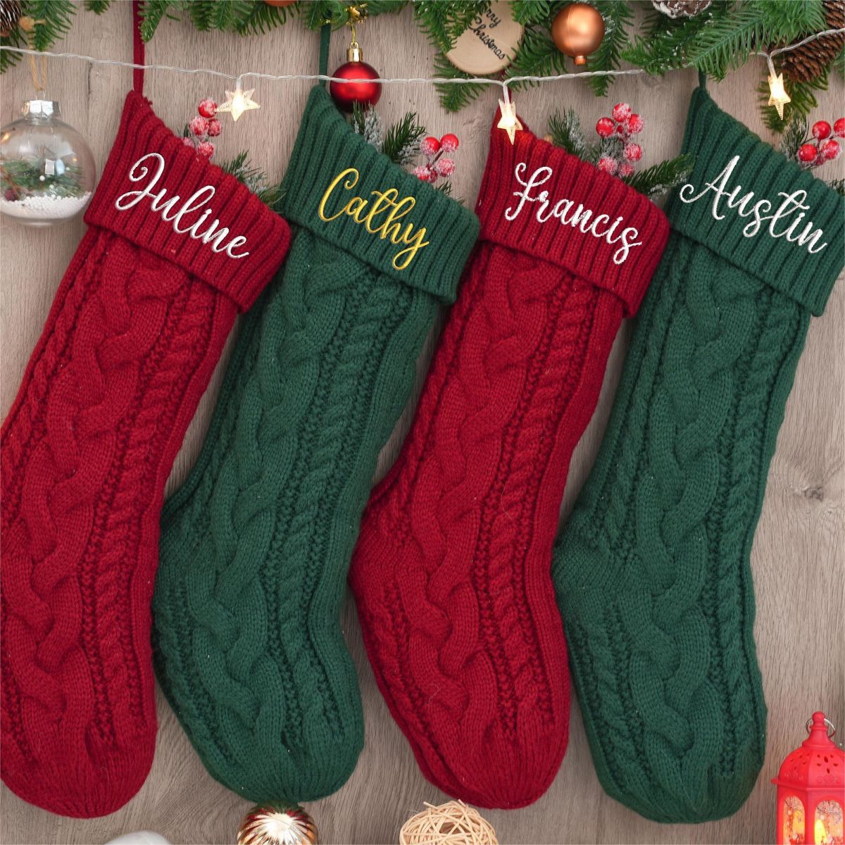 Personalized Embroidered  Knitted Christmas Stockings