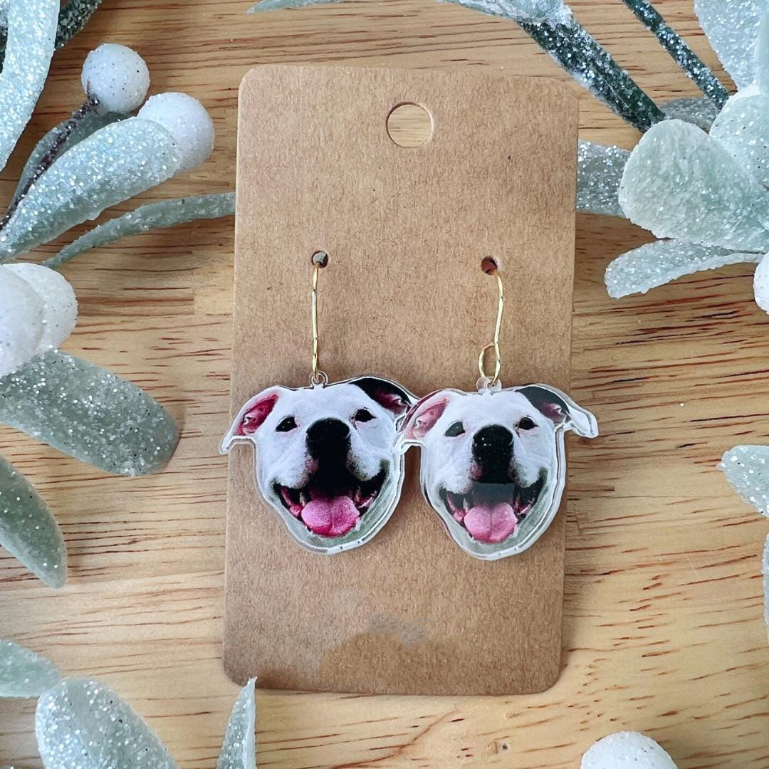 Personalized Pet Earrings Gift for Dog Mom