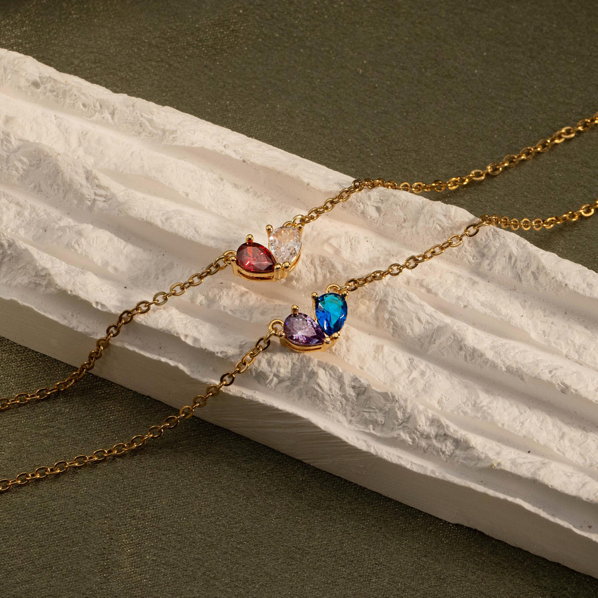 Personalized Custom Heart Birthstone Bracelet