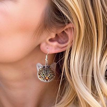 Personalized Pet Earrings Gift for Dog Mom