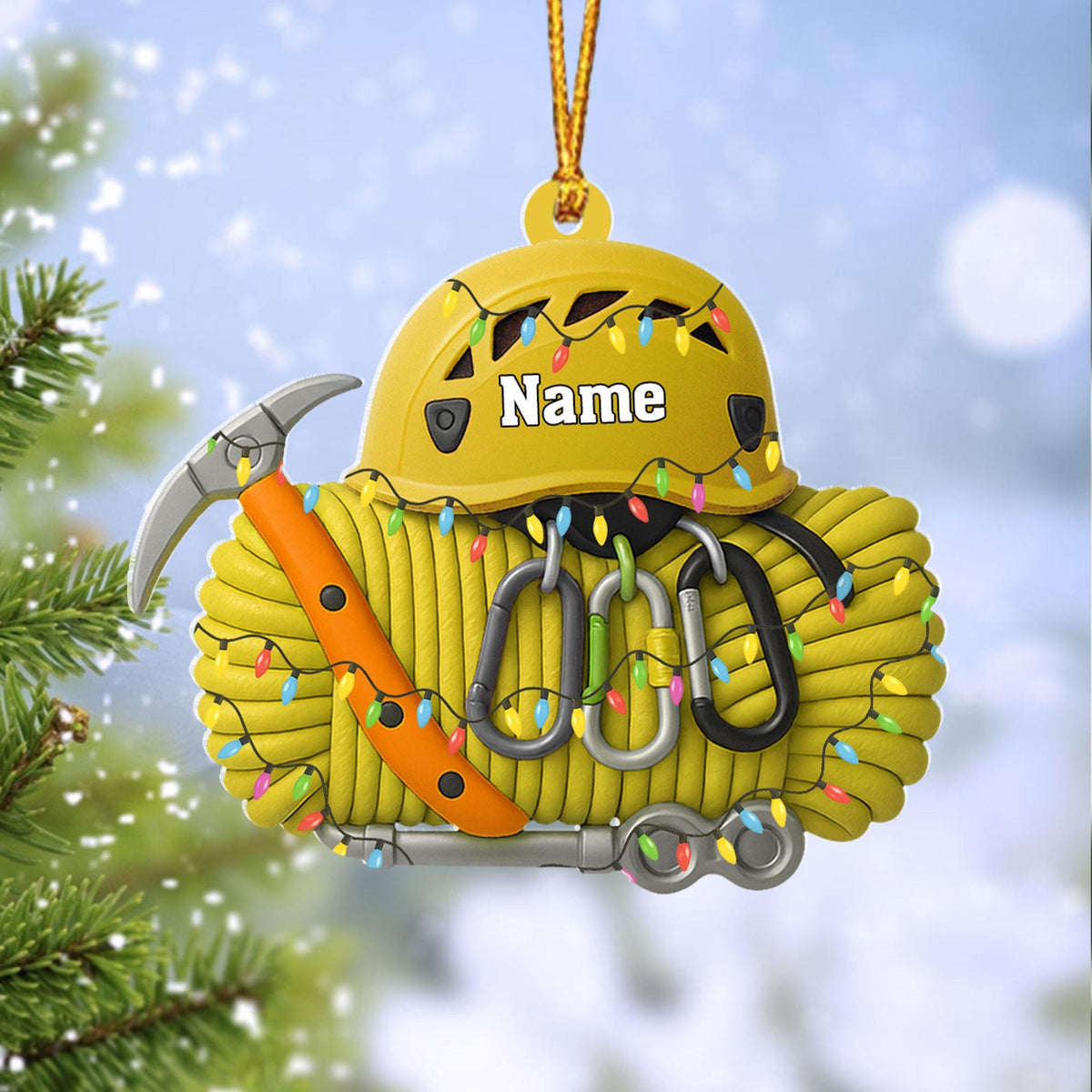 Personalized Rock Climbing Ornament Gift For Climber, Adventure Lover Keepsake, Indoor Climb Decor