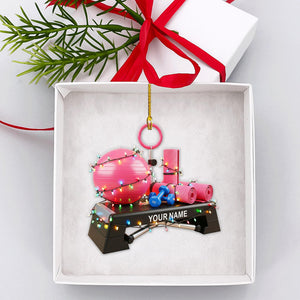 Personalized Fitness Ornament Yoga and Workout Gift for Exercise Lover