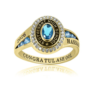 Custom Senior High School Graduation Class Ring Class of 2026 Ring, Personalized Engraved Birthstone College Ring, Graduation Keepsake Gift