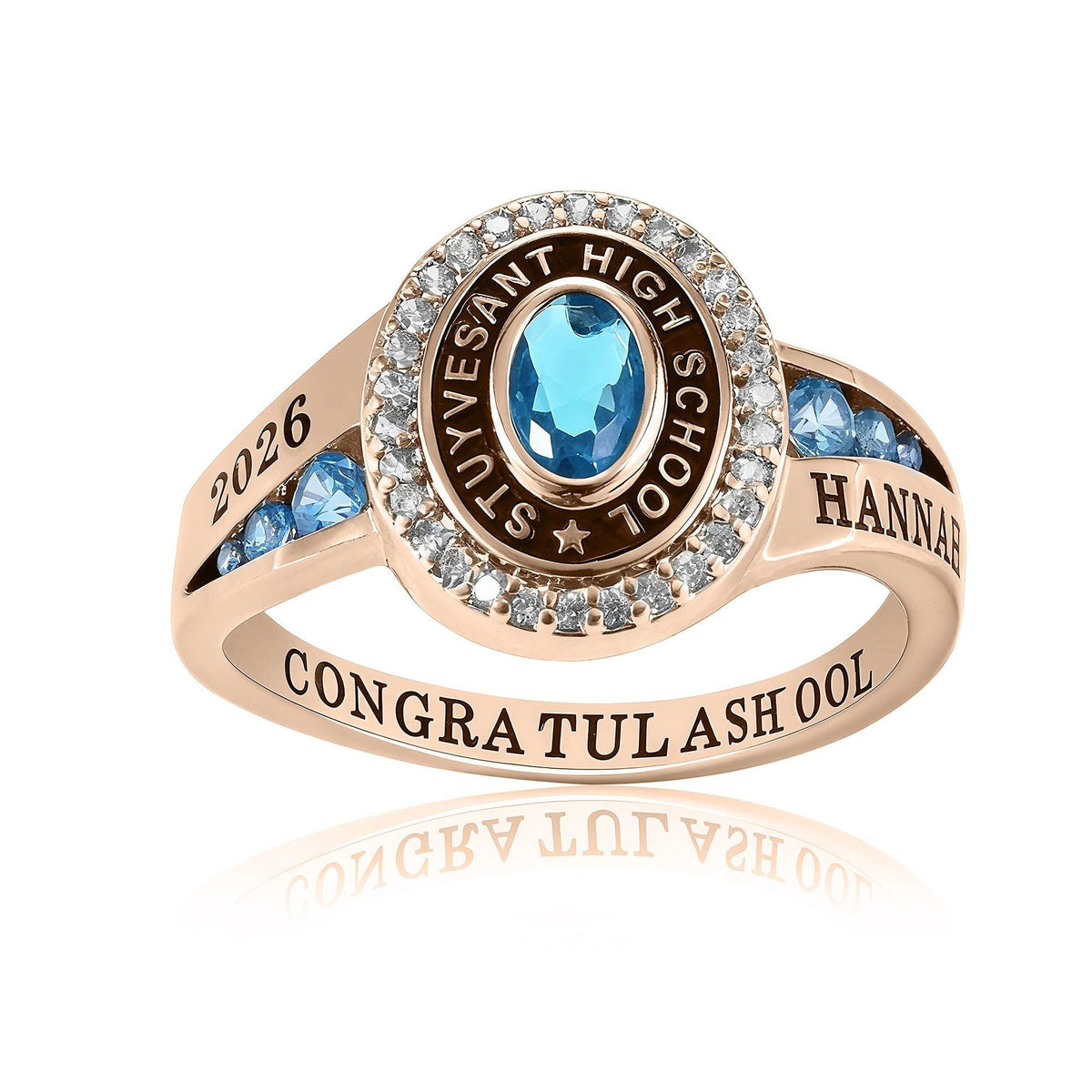 Custom Senior High School Graduation Class Ring Class of 2026 Ring, Personalized Engraved Birthstone College Ring, Graduation Keepsake Gift