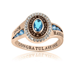 Custom Senior High School Graduation Class Ring Class of 2026 Ring, Personalized Engraved Birthstone College Ring, Graduation Keepsake Gift