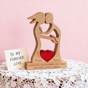 Couple Funny Puzzle Gift For Her Gift For Him - Personalized Wooden Family Puzzle
