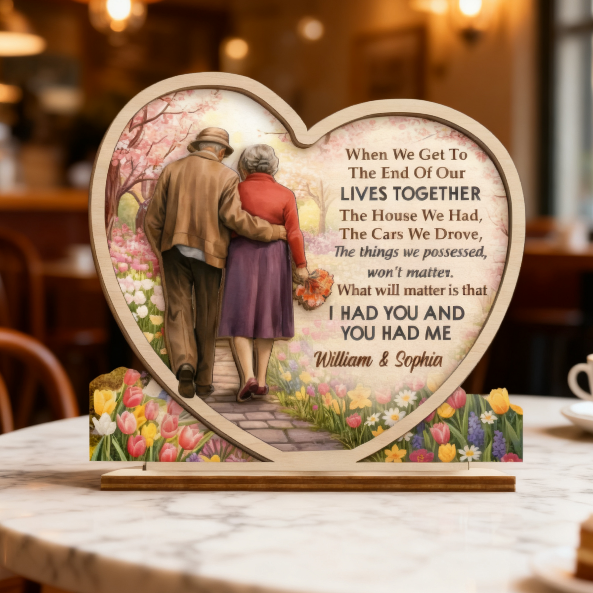 Love Looks Good On Us - Personalized Wooden Plaque Gifts For Husband And Wife