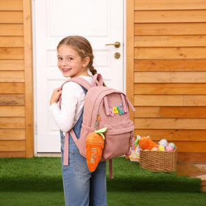 Personalized Bunny Rabbit, Plush Reversible Carrot Keychain Easter Gifts