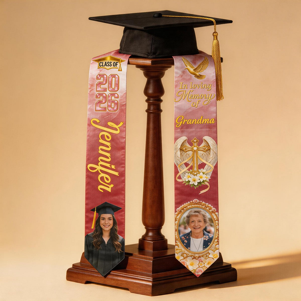 Carrying Mom’s Memory With You – Personalized Graduation Stole