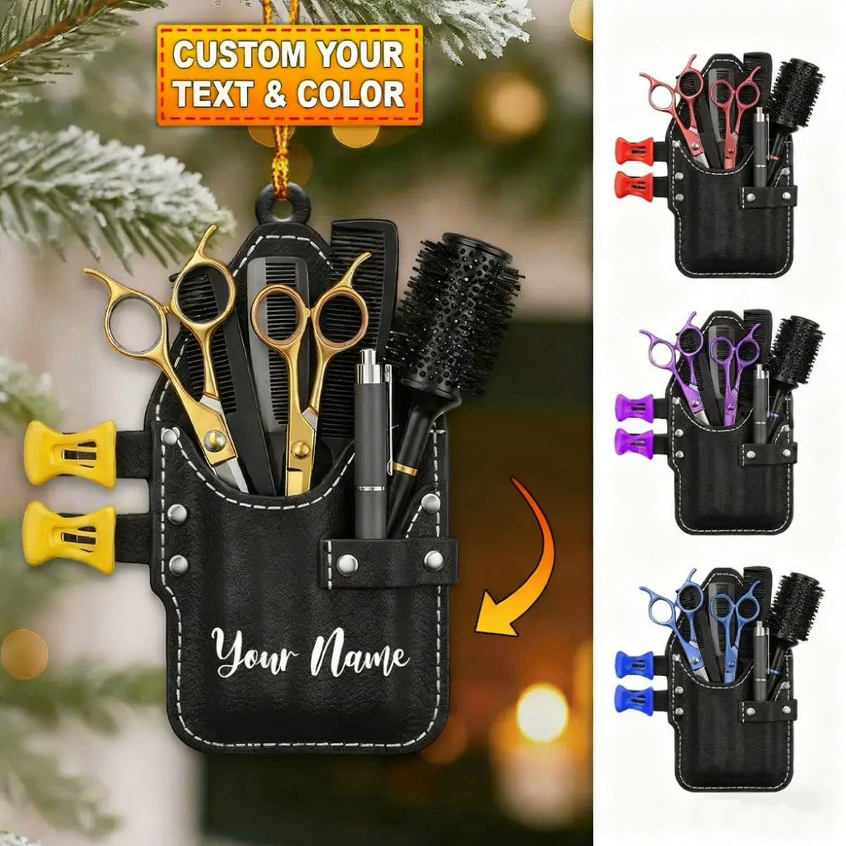 Barber Set Home Decor, Christmas Ornament, Personalized Ornament