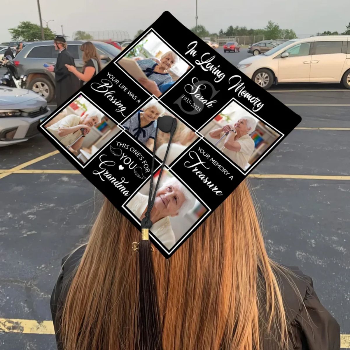 Loved Beyond Words Missed Beyond Measure - Personalized Graduation Cap Topper