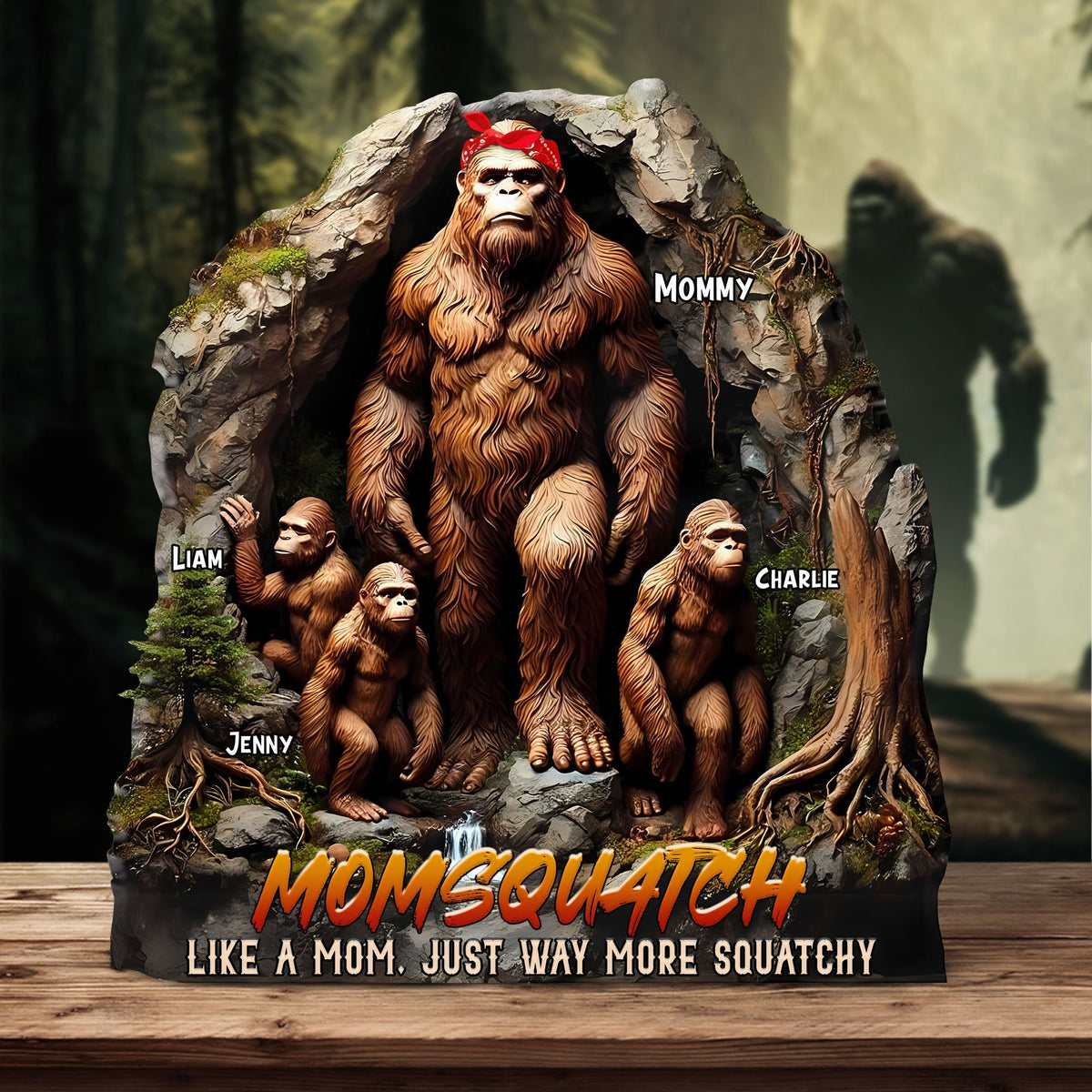 Funny 'Momsquatch' Plaque - Custom Gift for Mom with Sass & Love