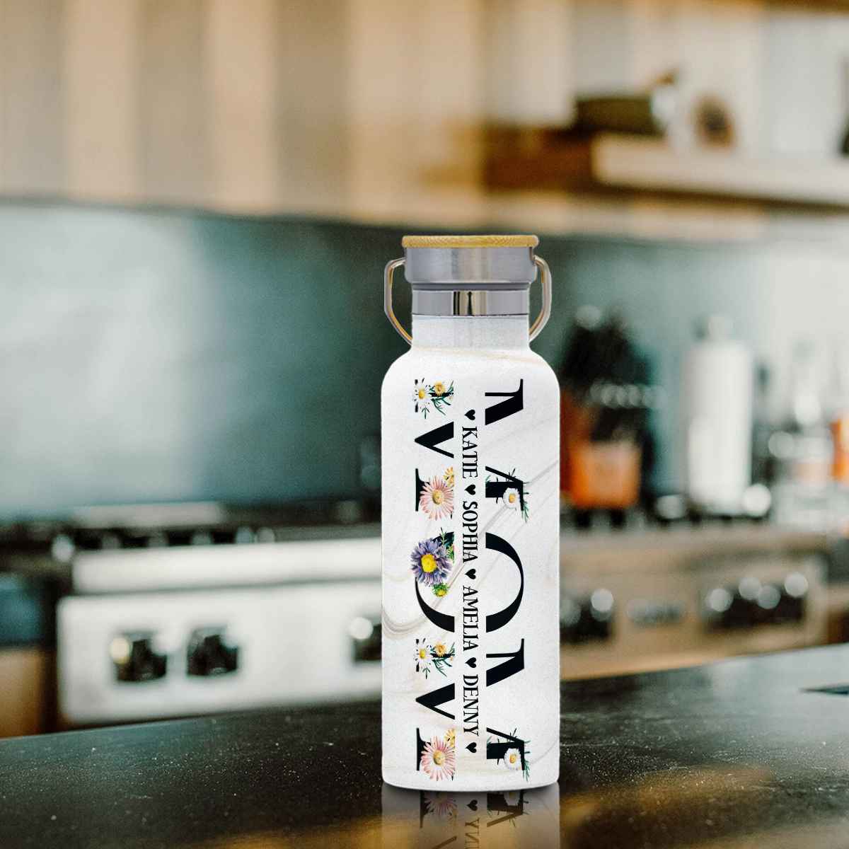 Personalized Mom Bottle Gifts, Mothers Day Gift, Mom Bottle with Kids Name