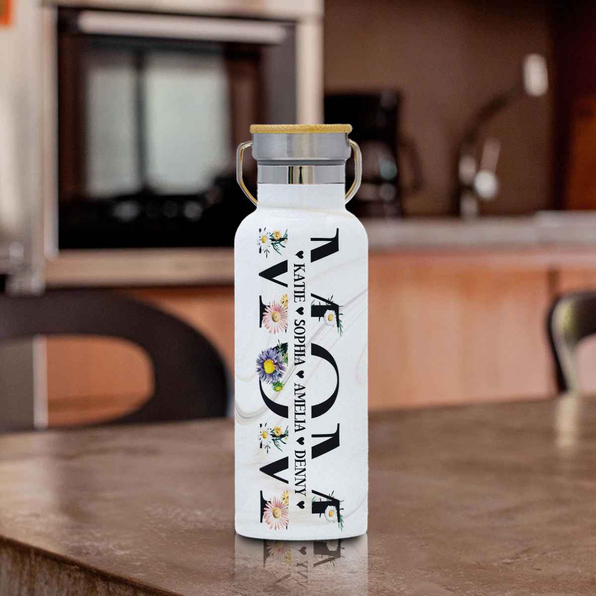 Personalized Mom Bottle Gifts, Mothers Day Gift, Mom Bottle with Kids Name